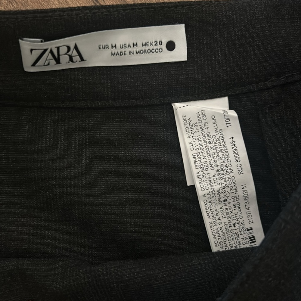 Zara Black Side High Low Midi Skirt Size M NEW - Picture 3 of 14